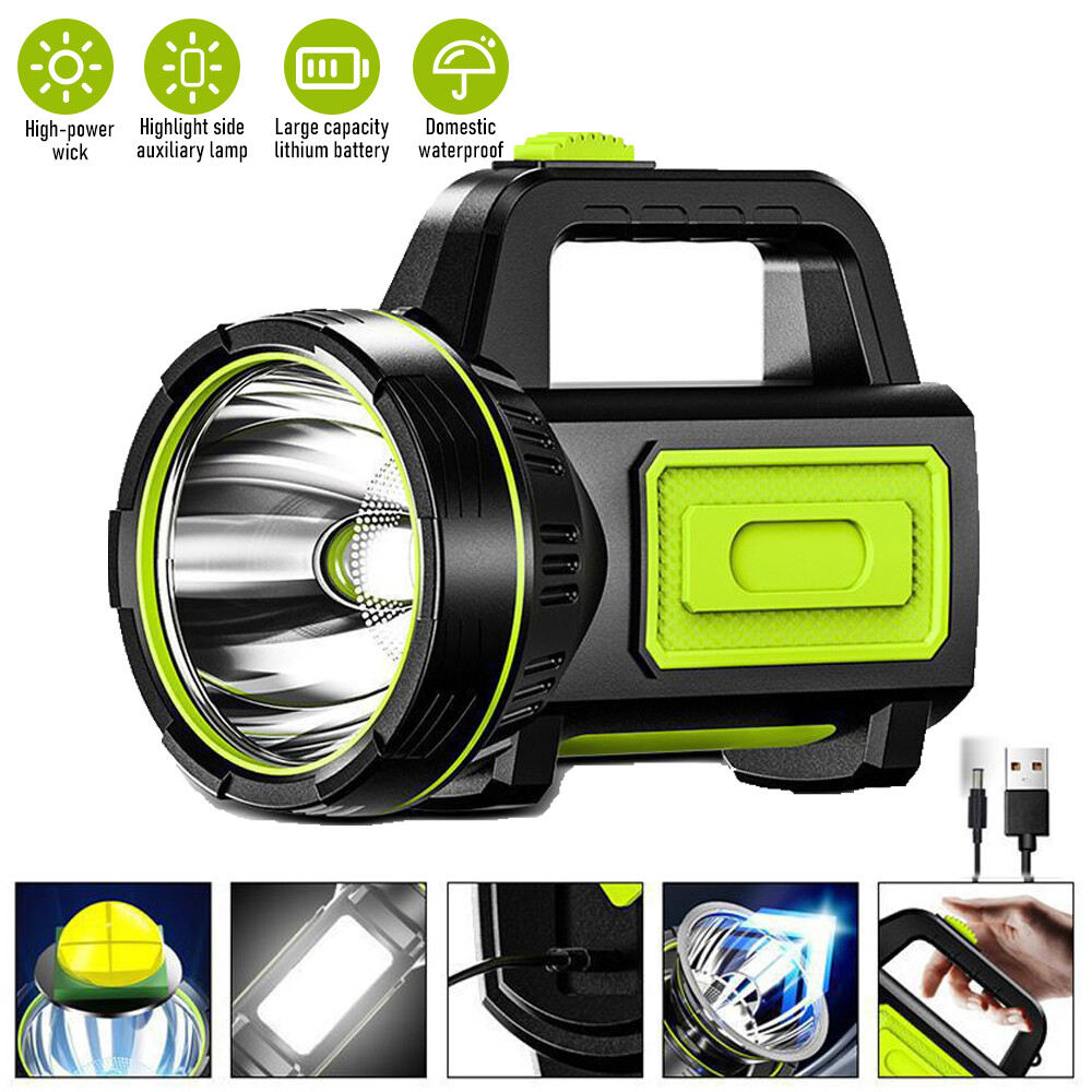 900000LM LED Flashlight Torch Lantern Searchlight Rechargeable For Camping