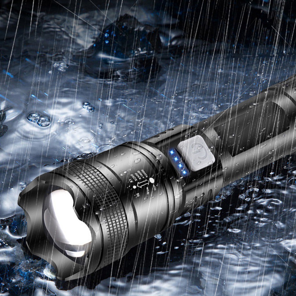 Led Flashlight P70 Torch Powerful Telescopic Flashlight Portable Long9800