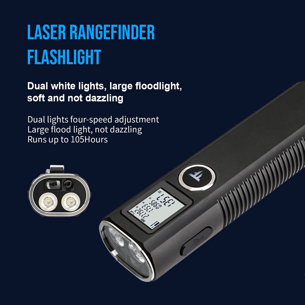 TrustFire MINIX7 LED Flashlight 750LM 20m Laser Rangefinder 5 Modes Magnetic
