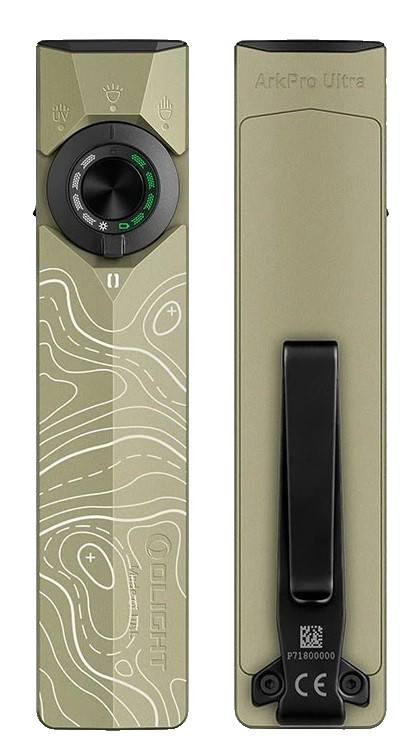 *NEW* Olight ArkPro ULTRA Flashlight OLIVE GREEN TOPO DESIGN 4 Lights, 1700L