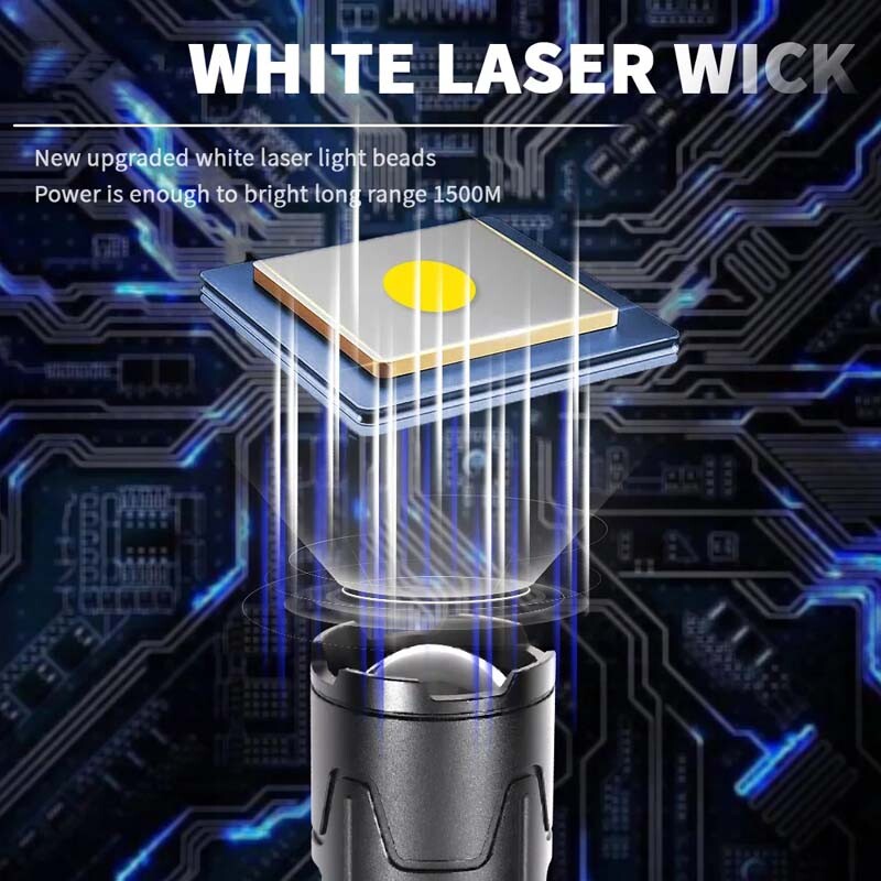 2000000 Lumens Lamparas De Mano Recargables Led Linternas Alta Potencia Potente