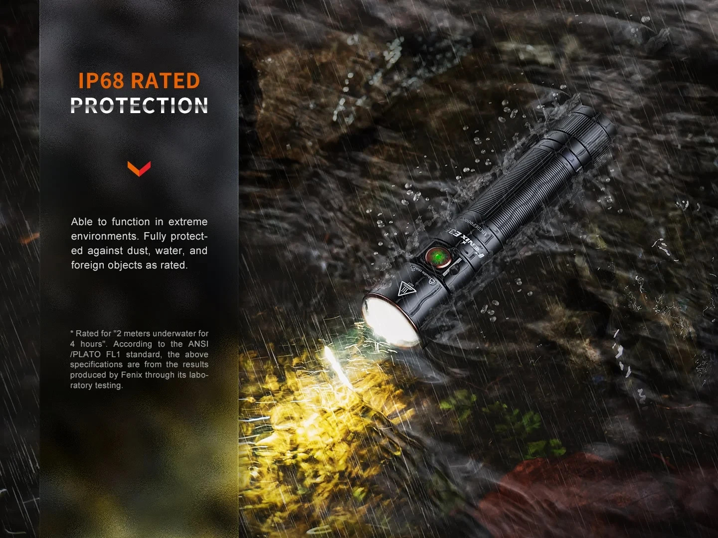Fenix ​​E35R 3100 lumens, 260-meter range, 21700 LED flashlight