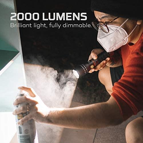 NEBO Slyde King 2K 2000 lumen flashlight / 500 lumen worklight 2-in-1 rechargeab