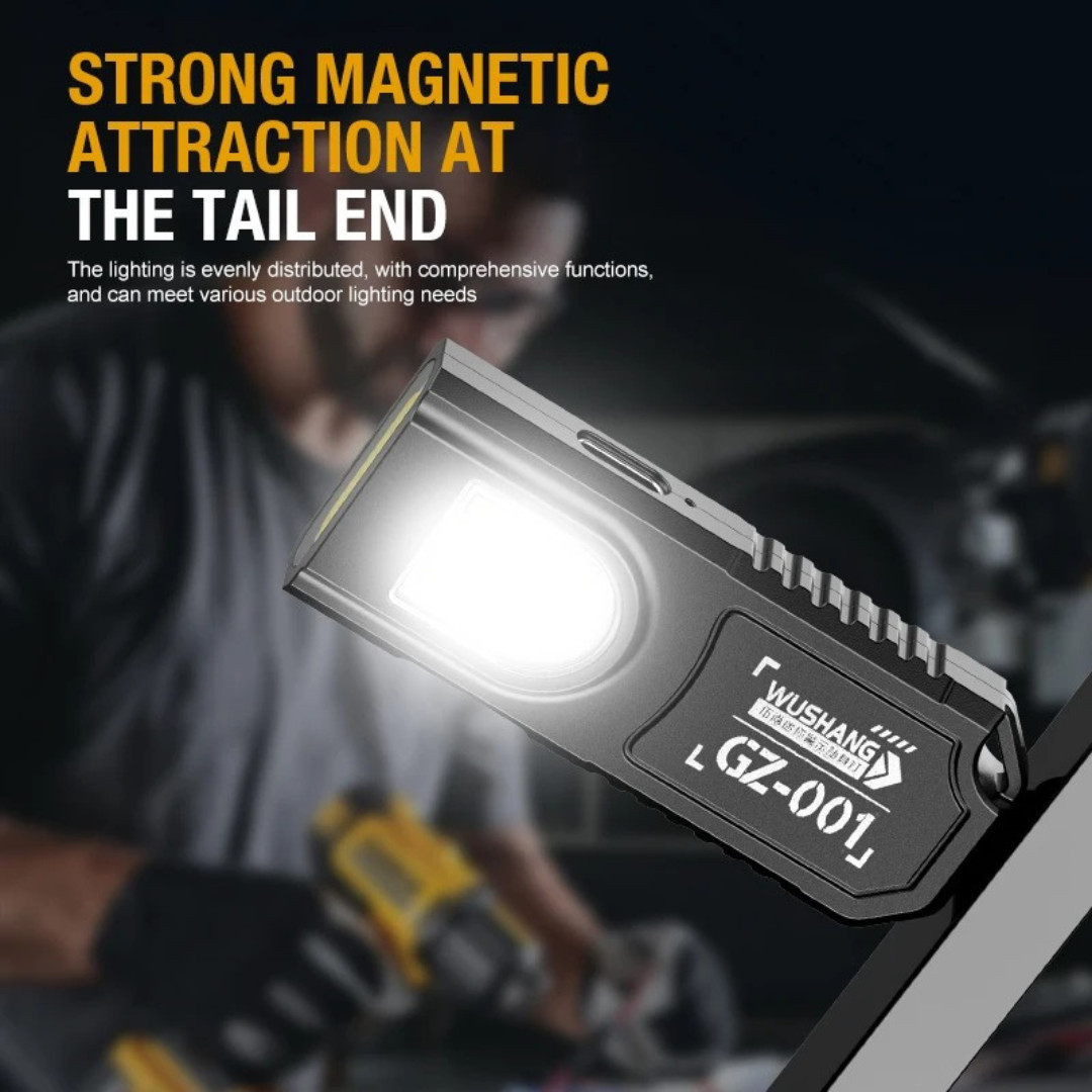 Powerful Mini LED Keychain Flashlight USB Rechargeable Waterproof EDC SOS Light
