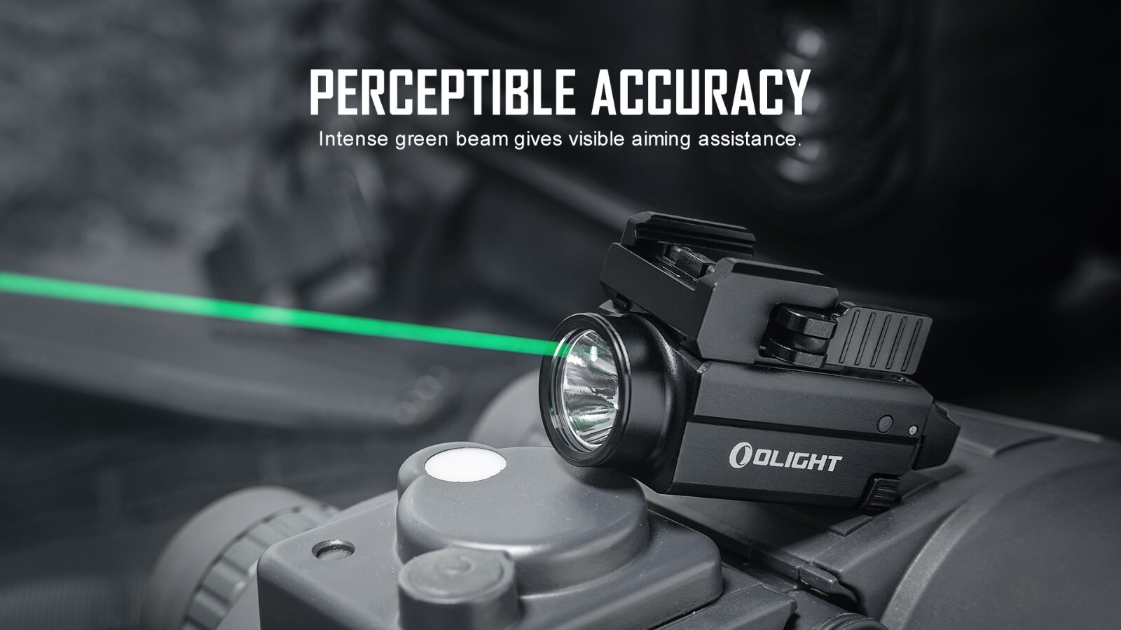 Olight Baldr S Tan 800 Lumen Pistol Flashlight with Green Laser Sight