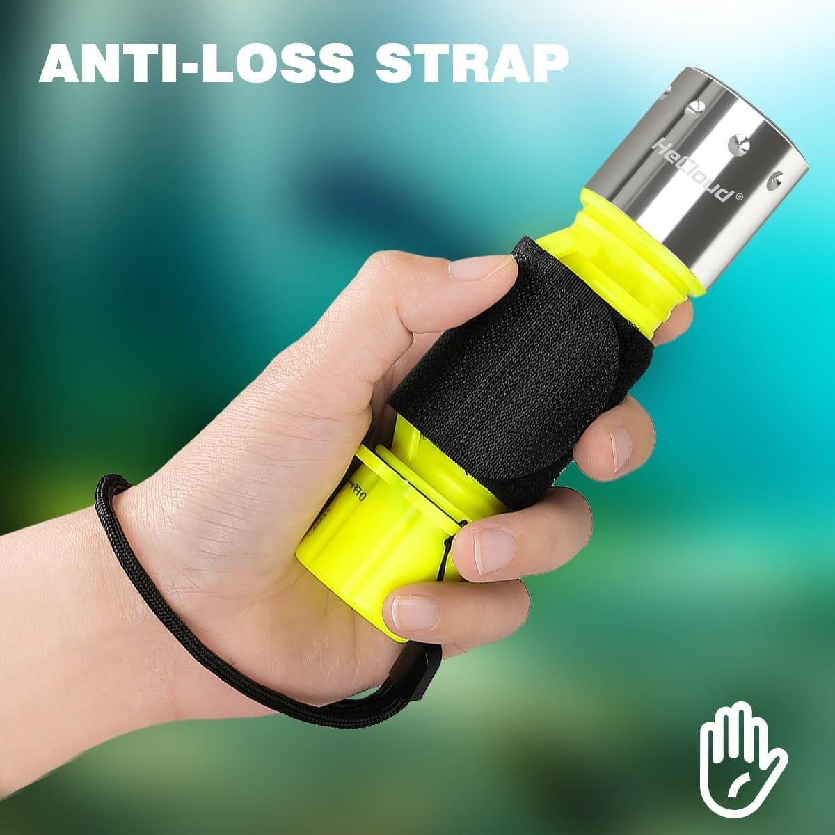 Durable & Portable Diving Flashlight – 2-Pack Rechargeable Underwater Lights