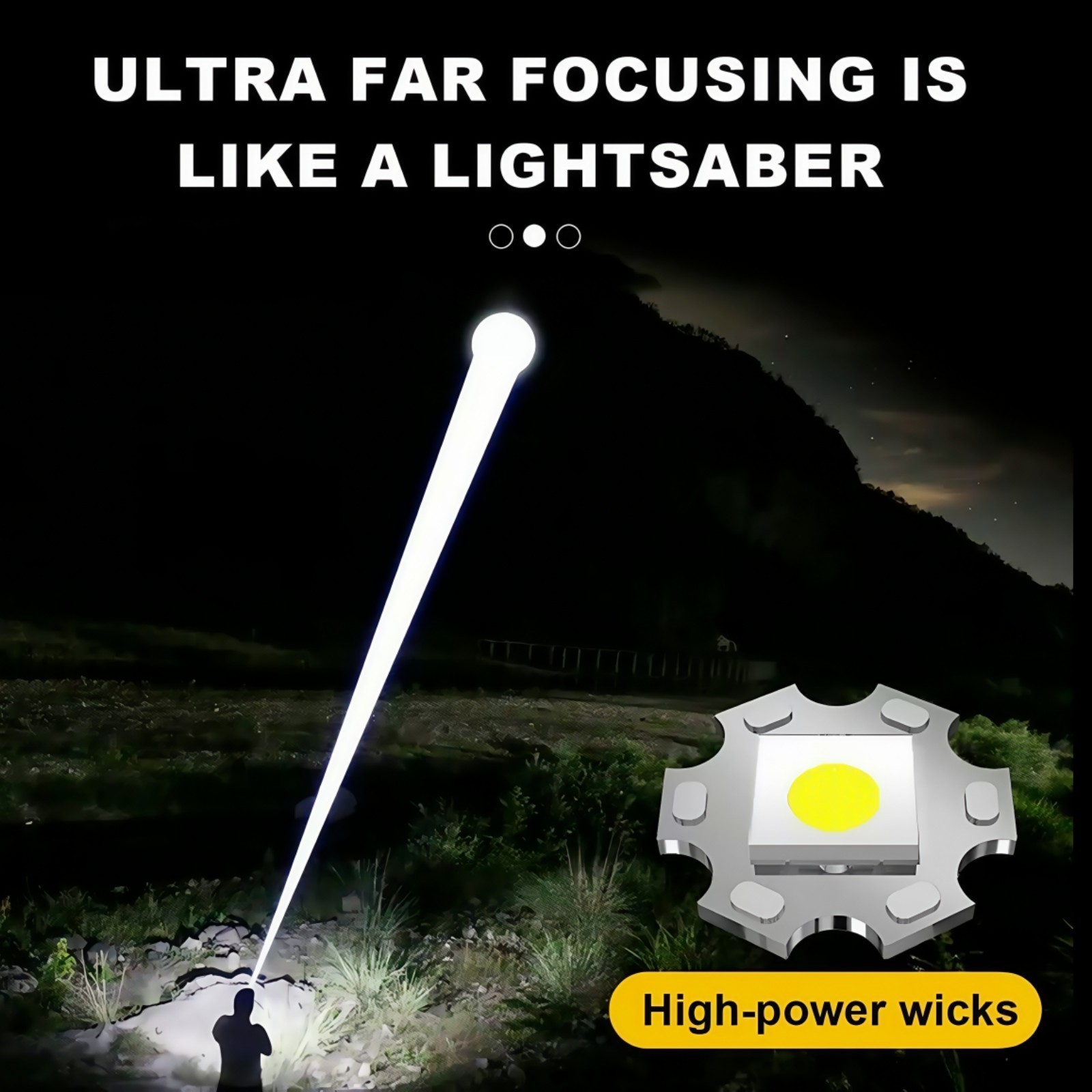 2Pk Waterproof Portable Tactical Flashlight USB Rechargeable Outdoor Hand Light