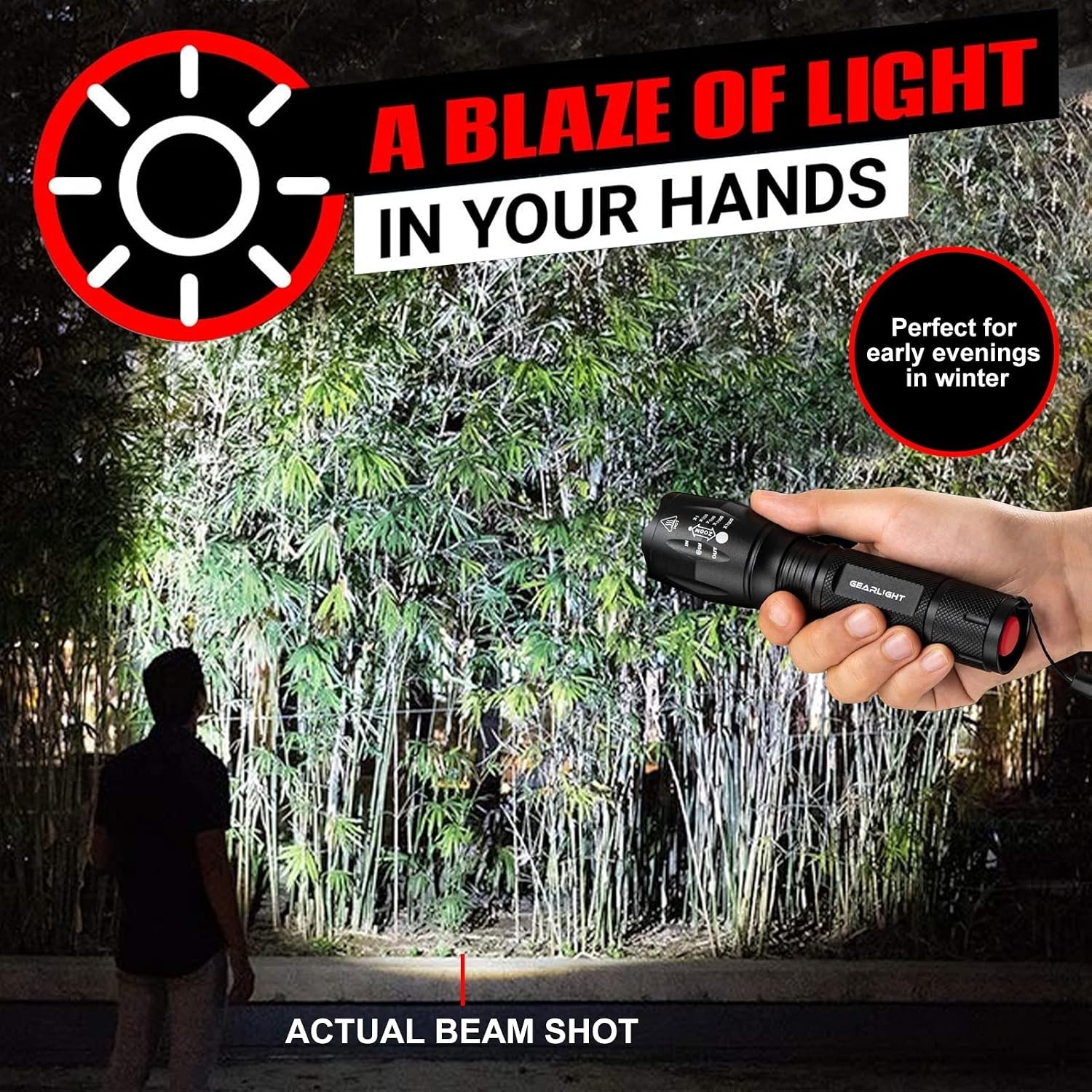 Tactical Mini Flashlight with Zoomable Beam and High Brightness for Everyday Use