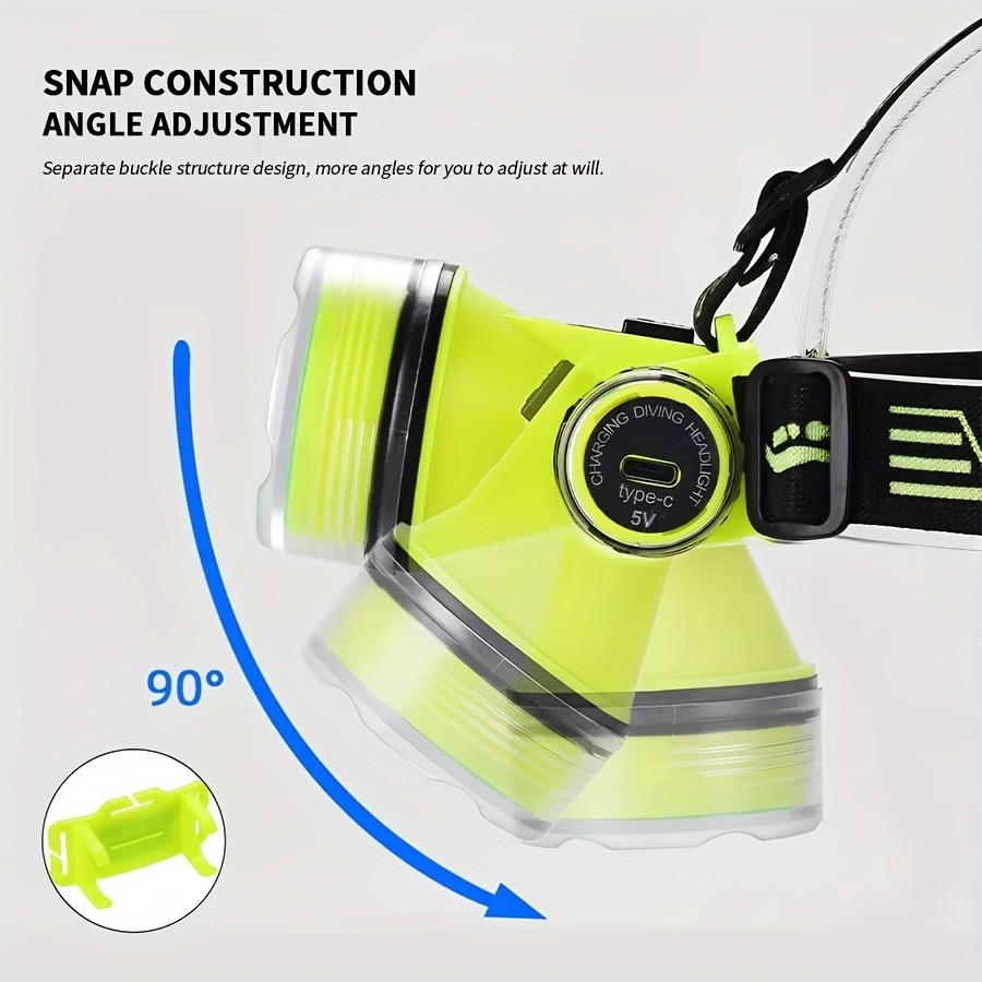 Diving LED Headlamp Professional Headlight Diver Spearfishing Light Head Torch