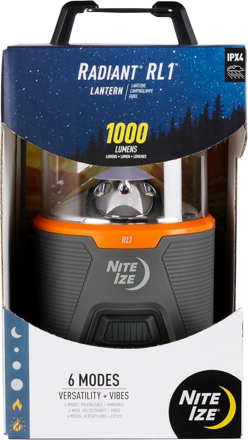 Nite Ize Radiant RL1 Latern IPX4 1000 Lumens 6-Modes Camping Lantern
