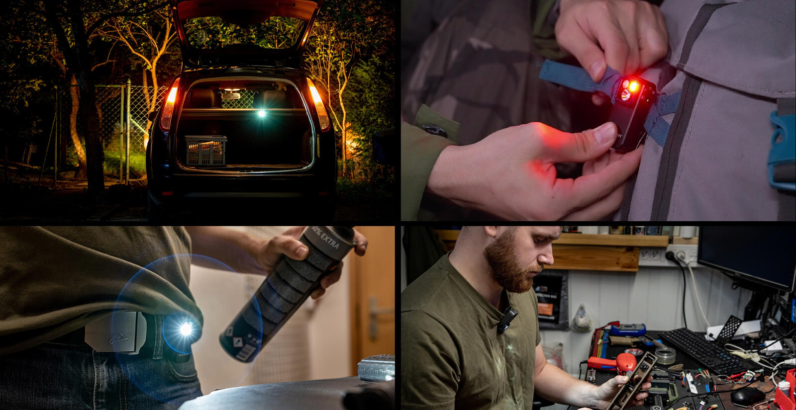 Olight Oclip Pro Orange Clip on Flashlight, Floodlight Spotlight/Red Light, 500L