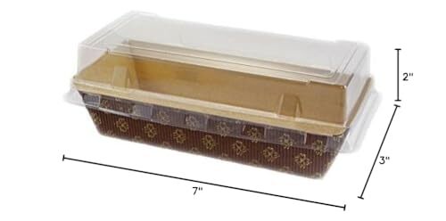 Pastry Chef’s Boutique Rectangular Paper Loaf Pan Molds Medium Size with…
