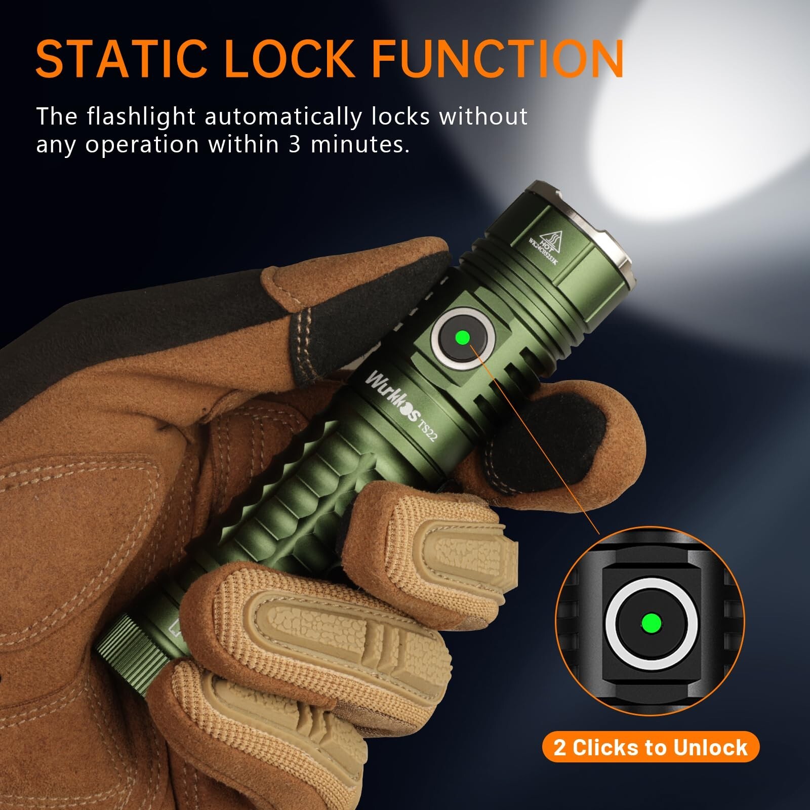 Wurkkos LED Flashlight High Lumen Rechargeable – TS22 4500 lm Super Bright 70…