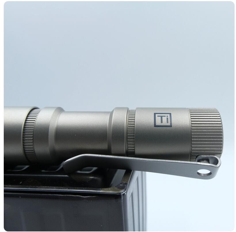Mankerlight Titanium MAX 1300 Lumen AA 14500 EDC Mini Flashlight Torch+Battery