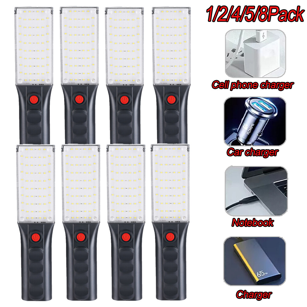 Work Light LED COB Mechanic Flashlight Lamp Rechargeable Magnetic Base Hook