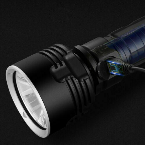 SuperBright Flashlight with 4 CORES 70 WATT Tactical Torch LED Recharge Battery