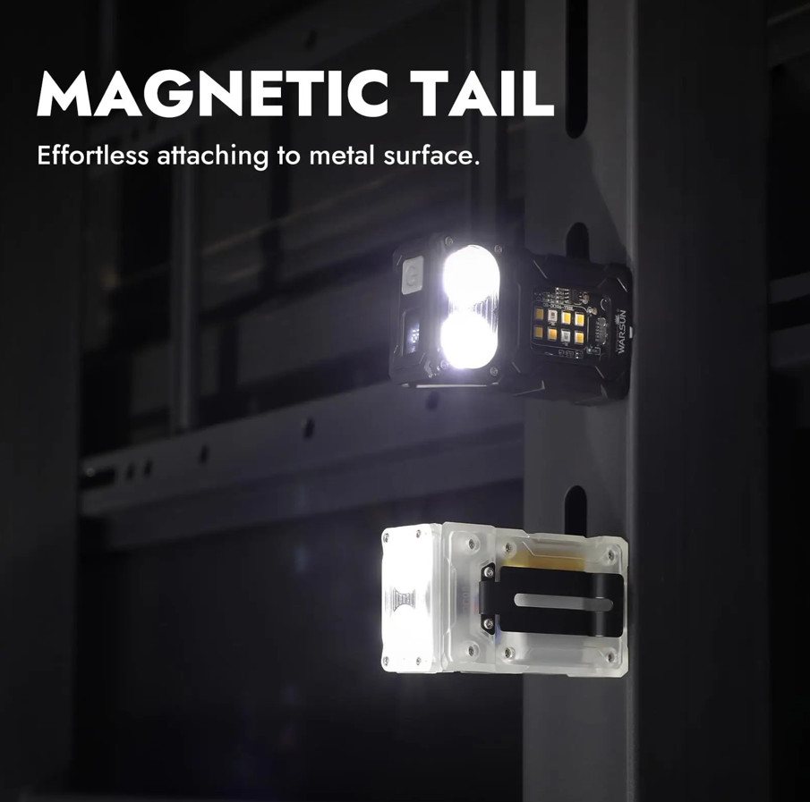 1pc Mini USB Rechargeable LED Flashlight COB Work Light Magnetic Portable – NEW