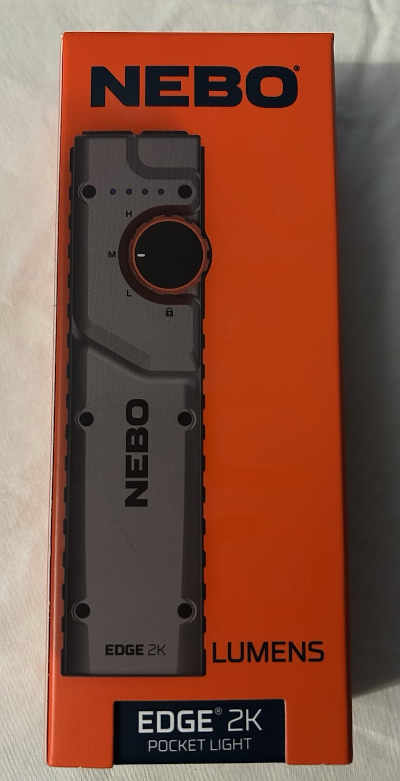 NEBO EDGE 2K | 2000 LUMEN RECHARGABLE POCKET FLASH LIGHT w/ POCKET CLIP