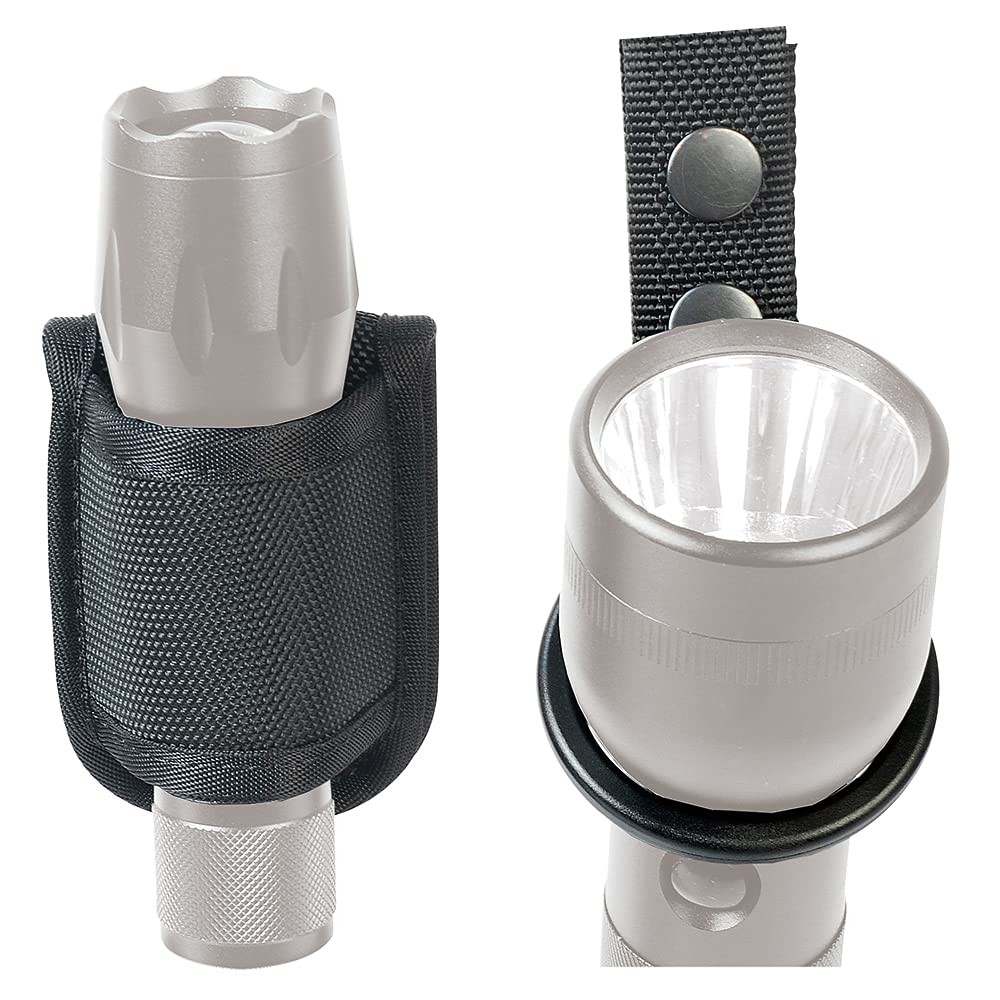 TAFTACFR Compact Flashlight Holder(Open Top)+ Ballistic Nylon Outer Snap