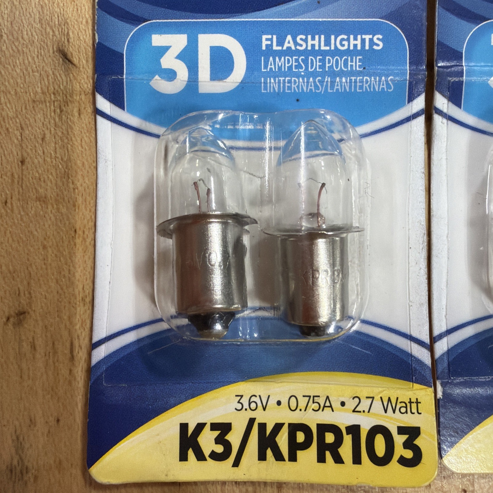 K3/KPR103 Rayovac 3D Flashlight Bulbs 2 Packs Of 2 – New