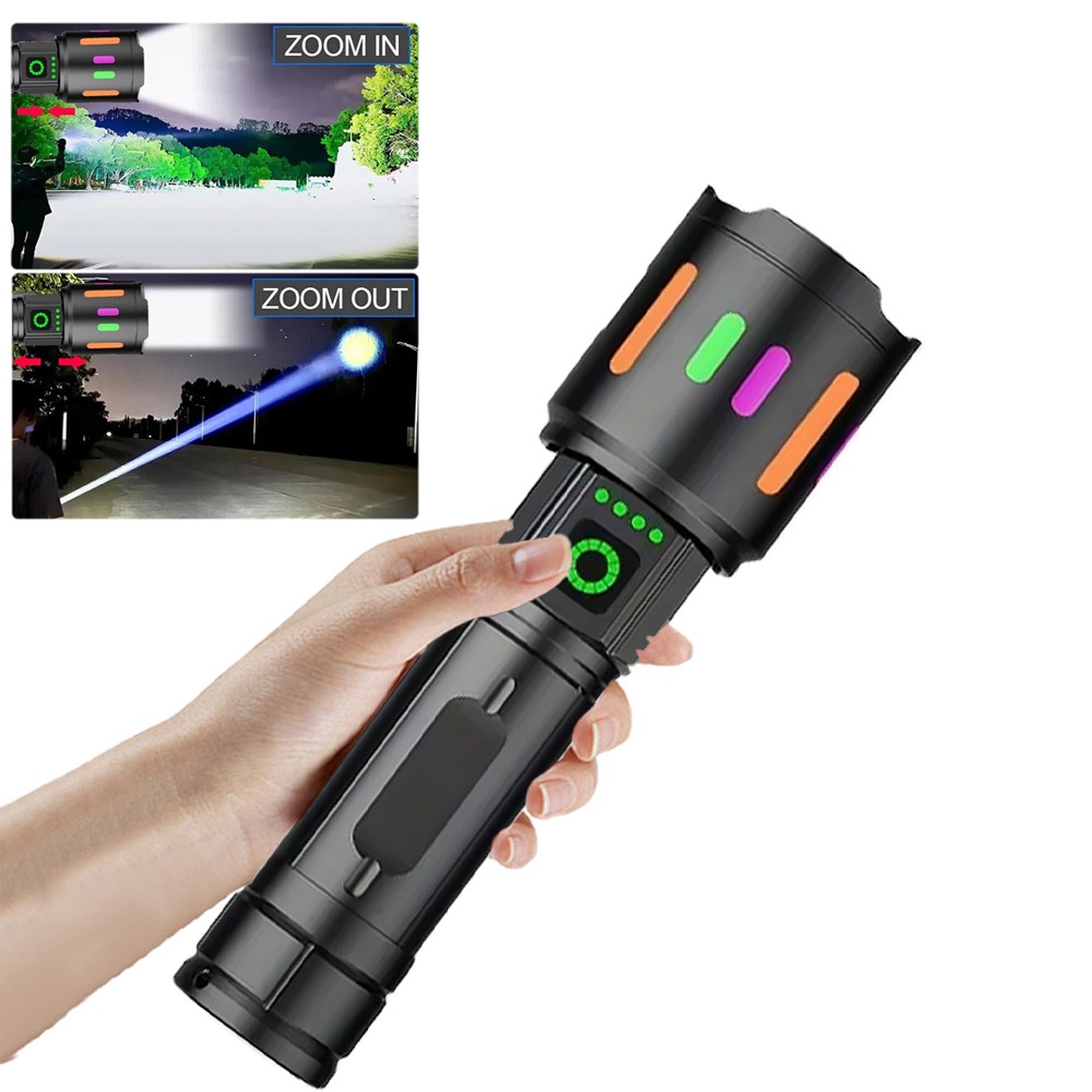 350000000 Lumen Super Bright LED Tactical Flashlight Rechargeable LED Work Light