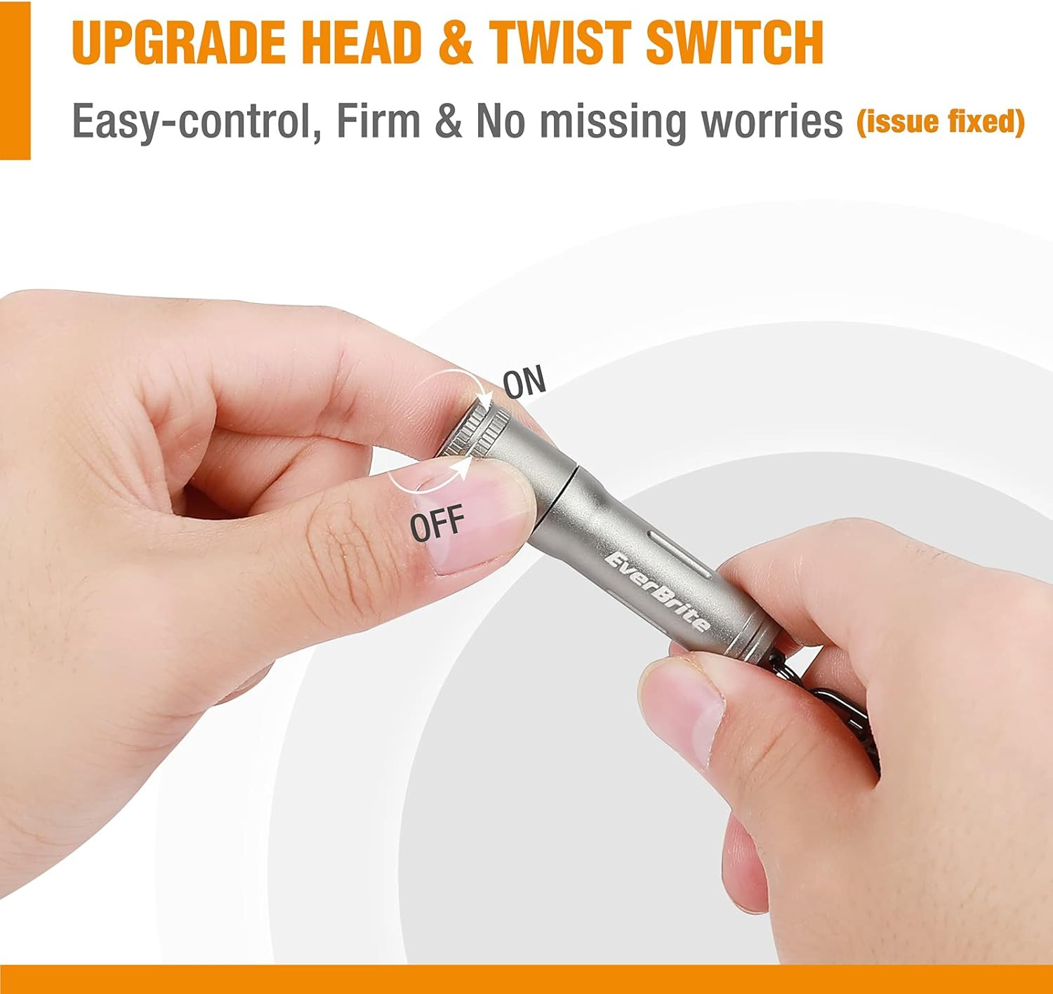 Keychain LED Flashlight Mini Bright Key Ring Portable Pocket Torch for EDC, Part