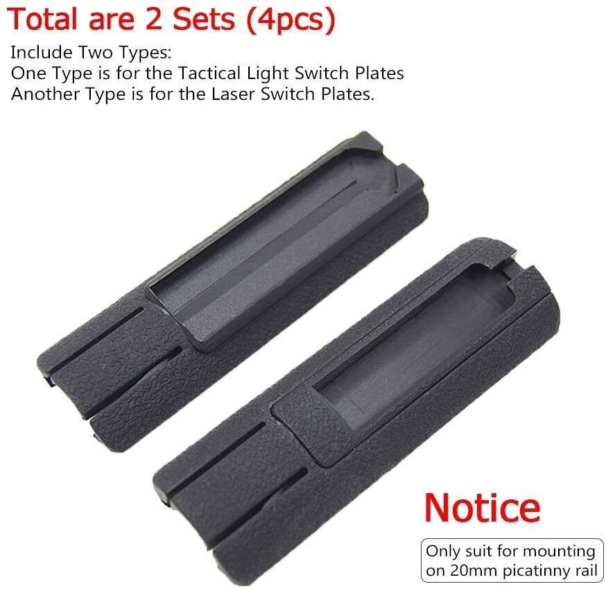 Tactical Pressure Switch Mount Kit M300 M600 Flashlight Tape Switch Rail Pads