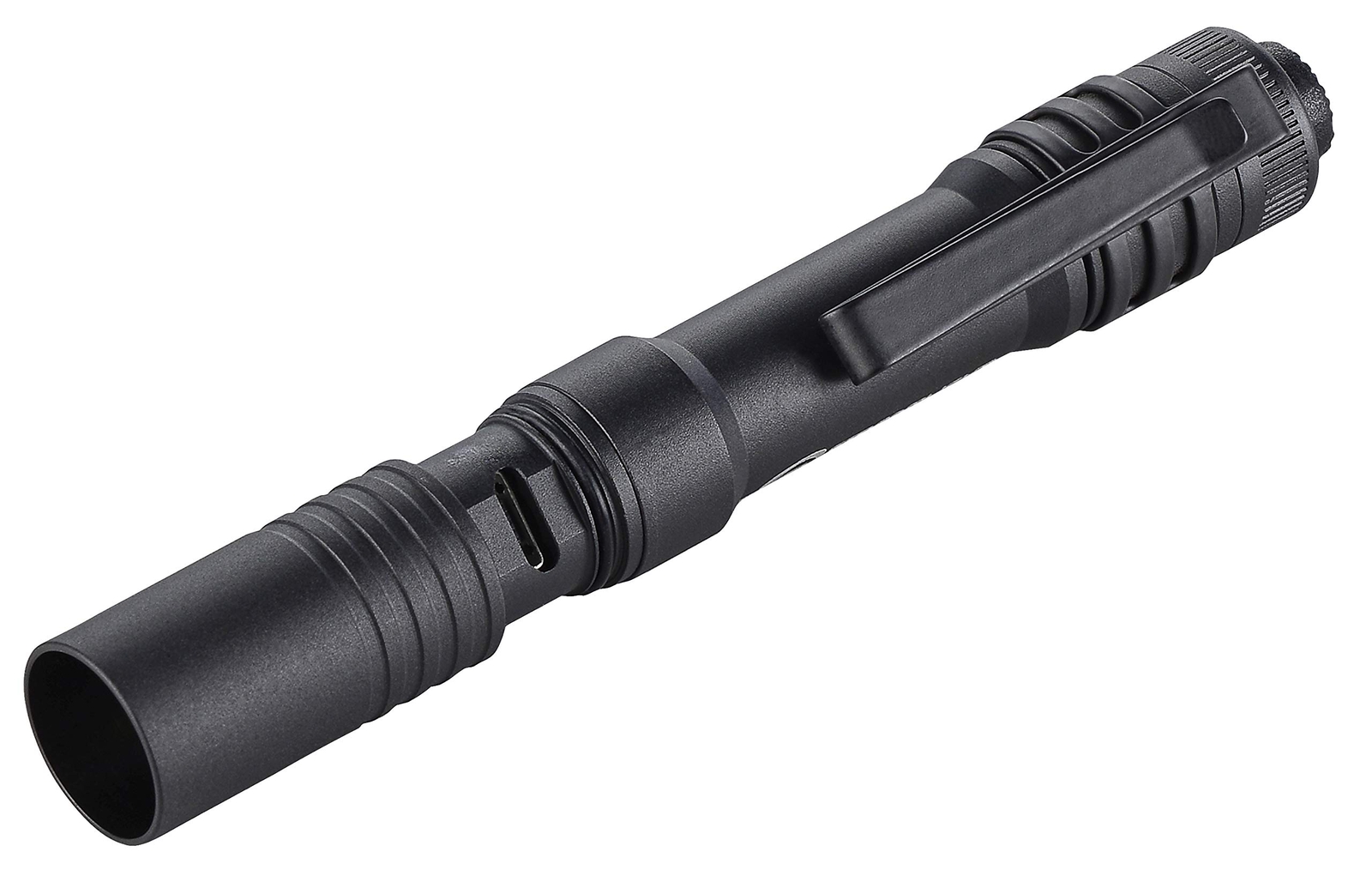 USB Rechargeable Compact Microstream Flashlight 250 Lumens High Low Beams