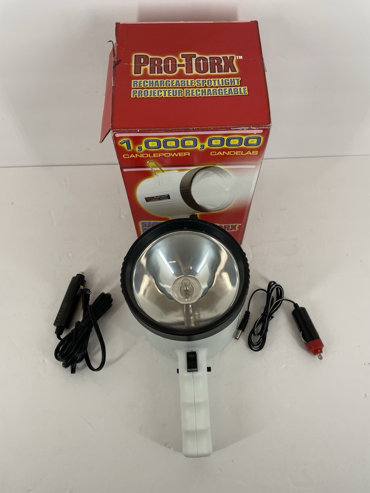 Pro-Torx 1,000,000 Candle Power Spotlight With Cords Works