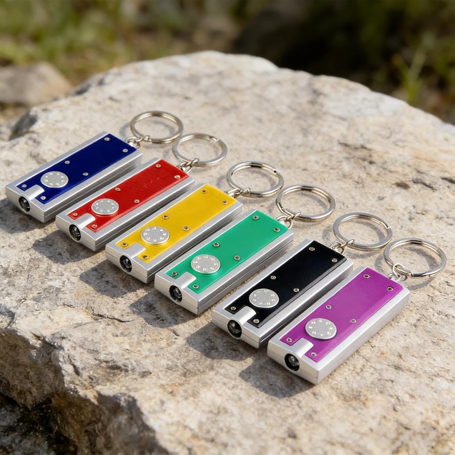 24 PCS Mini Keychain Flashlights Bulk, Powerful LED Metal Carabiner Clip Lights,