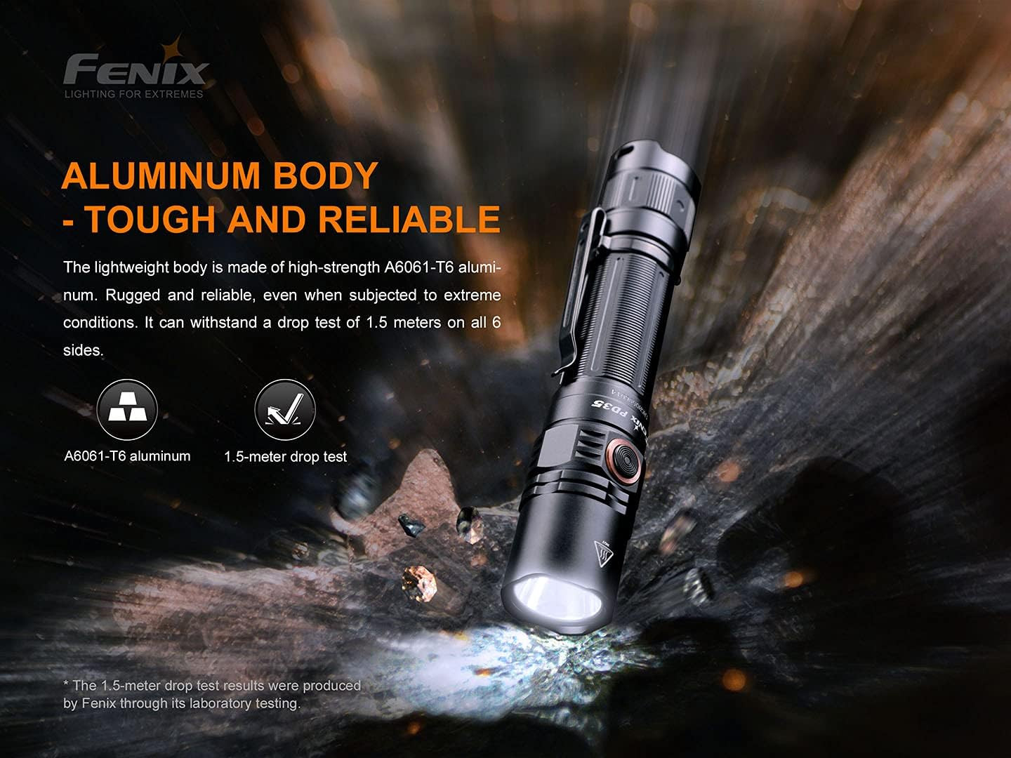 PD35 V3.0 Rechargeable Tactical Flashlight, 1700 Lumens EDC with Organizer (Blac