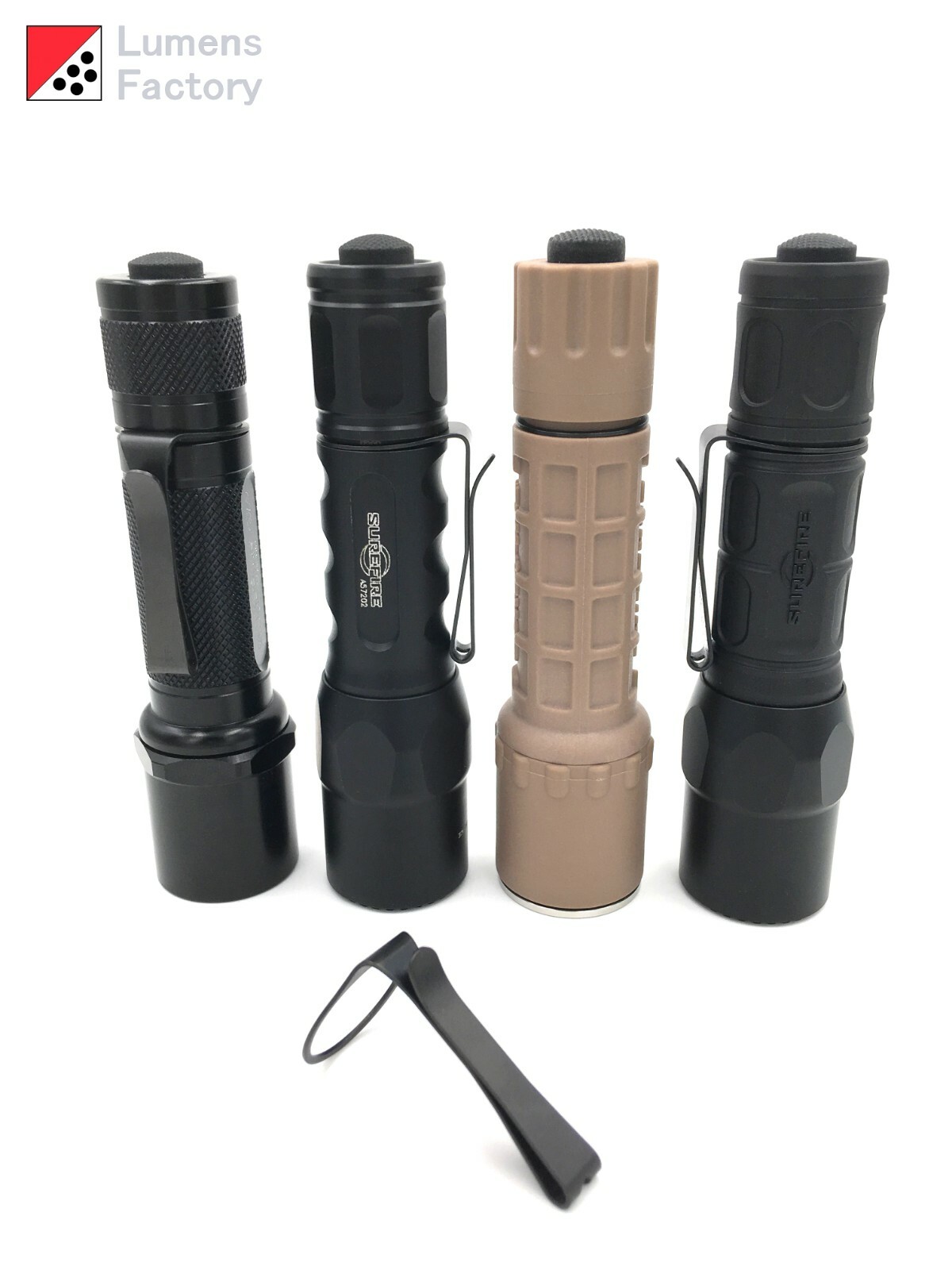 2 Way Clip for Surefire 1 Inch Lights, 6P 9P G2 G3 6PX G2X P2X M3 M3T M4 M3LT L5
