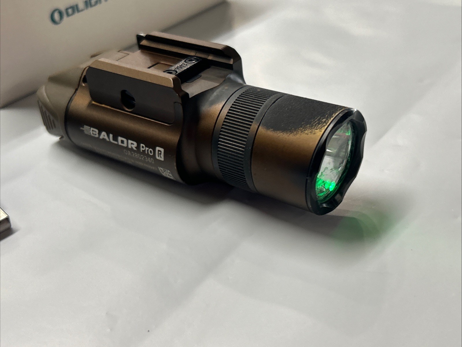 Olight Baldr Pro R Rechargeable Light, LED/Green Laser, 1350 Lumens