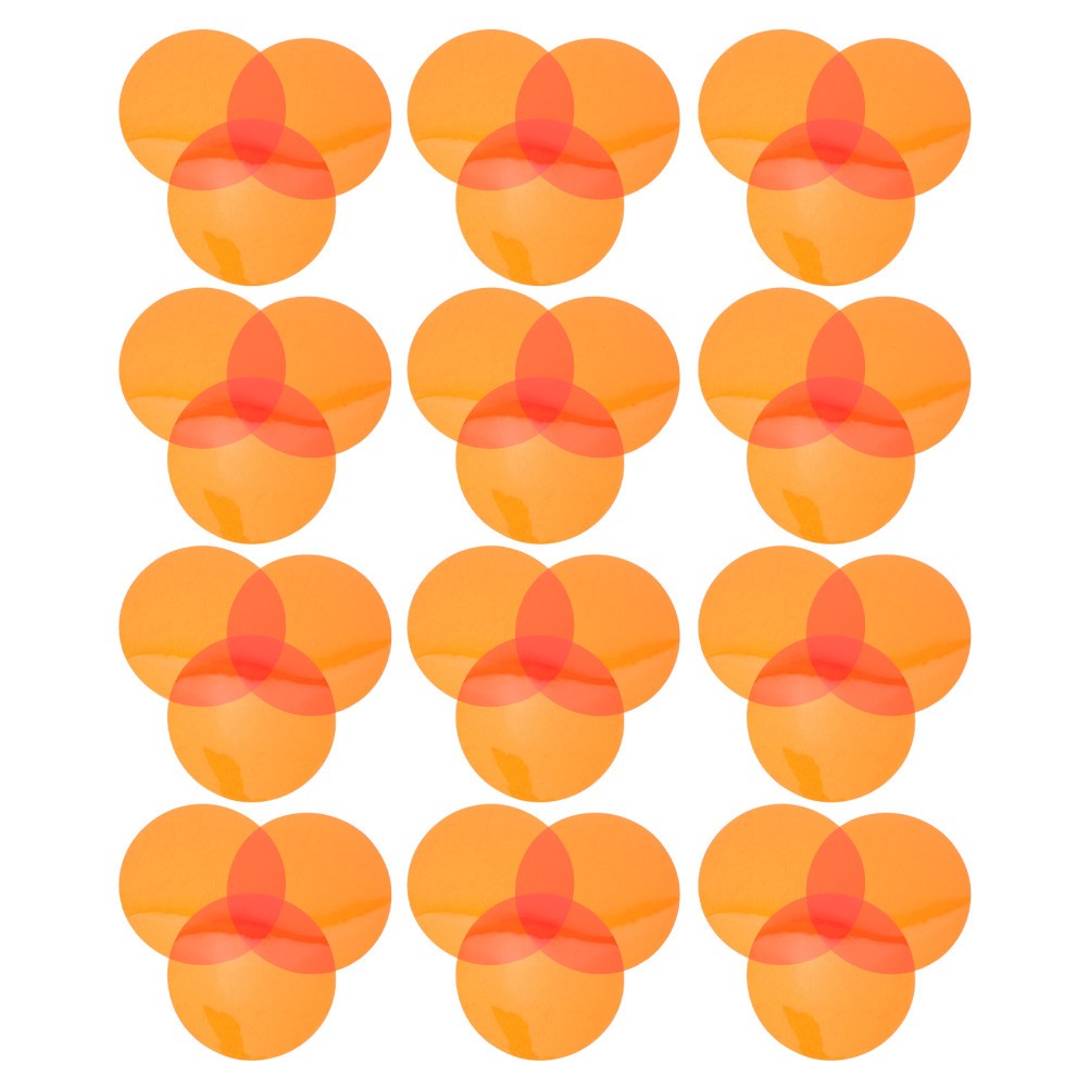 50Pcs Warm Light Circle Stickers for LED Lamps Orange Transparent Gel Filters