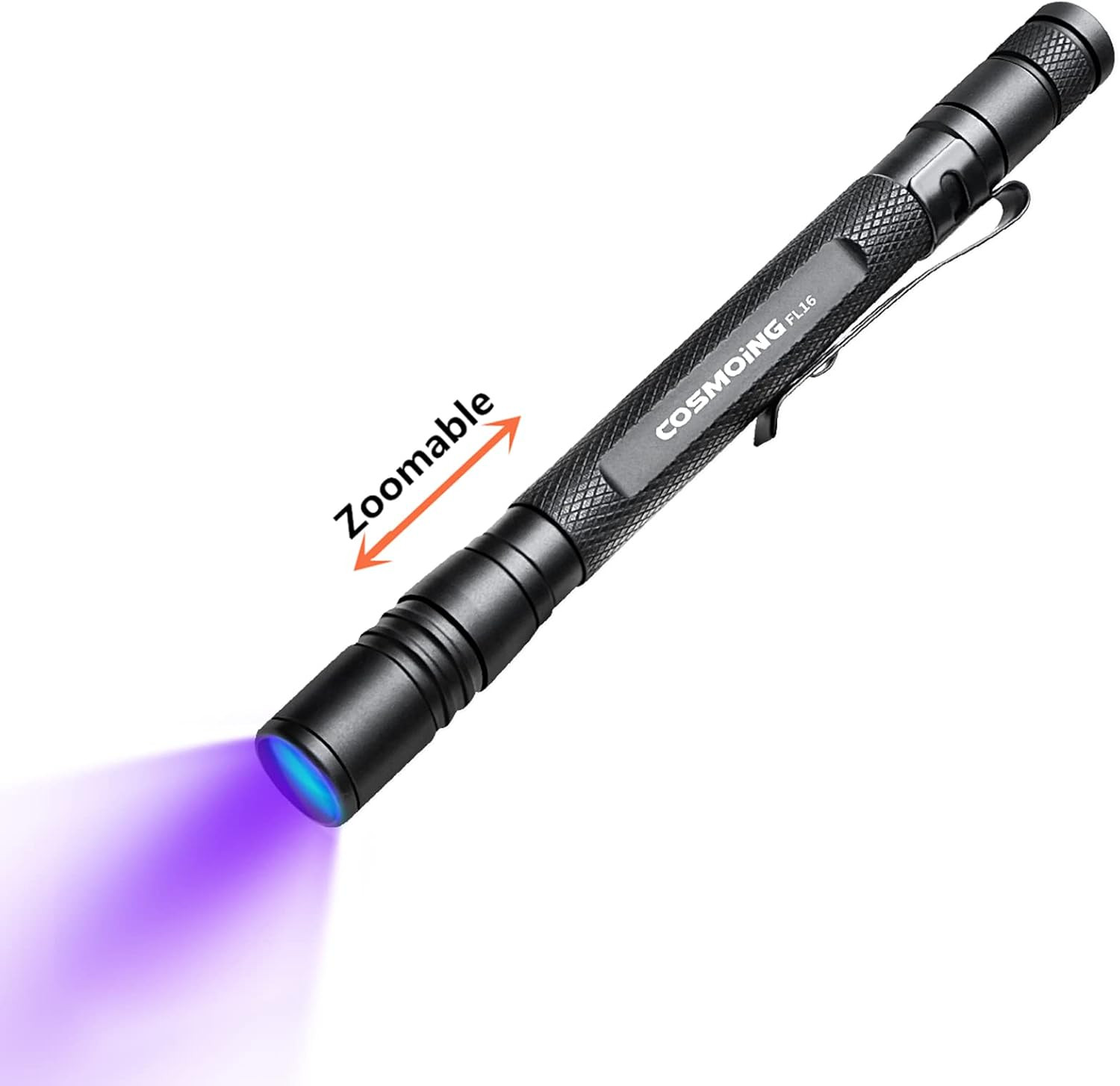 UV Flashlight, LED 395Nm Ultraviolet Flashlight, Zoomable Pen Blacklight Flashli