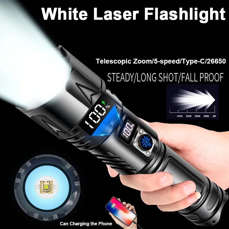 2000000 Lumens Lamparas De Mano Recargables Led Linternas Alta Potencia Potente