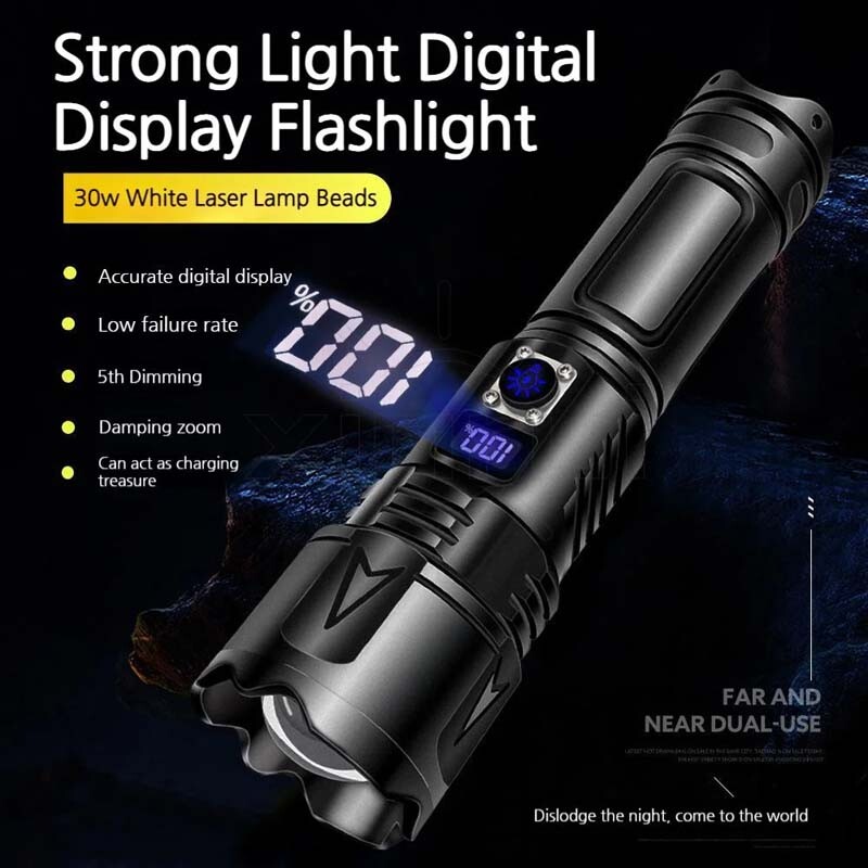2000000 Lumens Lamparas De Mano Recargables Led Linternas Alta Potencia Potente