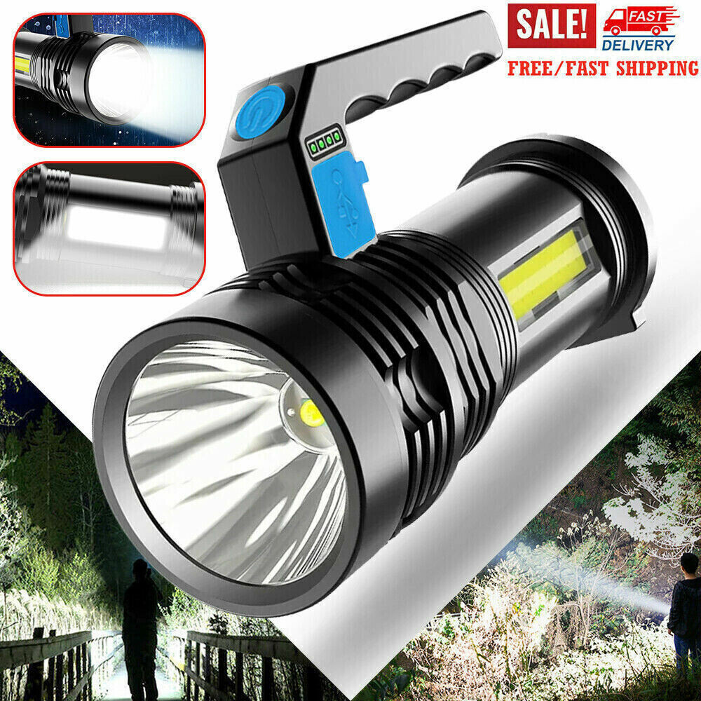 Bright LED Flashlight High Lumens Tactical Flash Light USB Rechargeable Torch