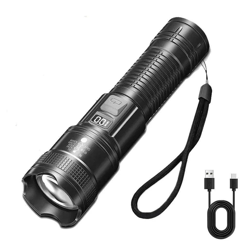 1600000 Lumens Super-Bright LED Tactical Flashlight Rechargeable COB Work Light
