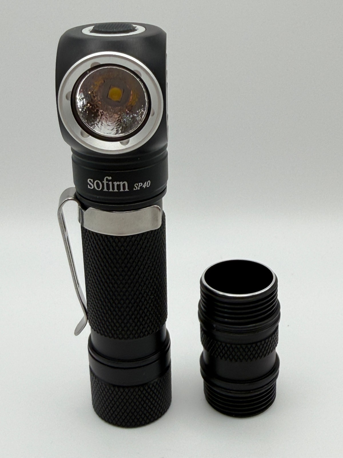 Sofirn SP40 1200 Lm Headlamp Flashlight Magnetic Endcap w/ 18650 & 18350 Li-ions