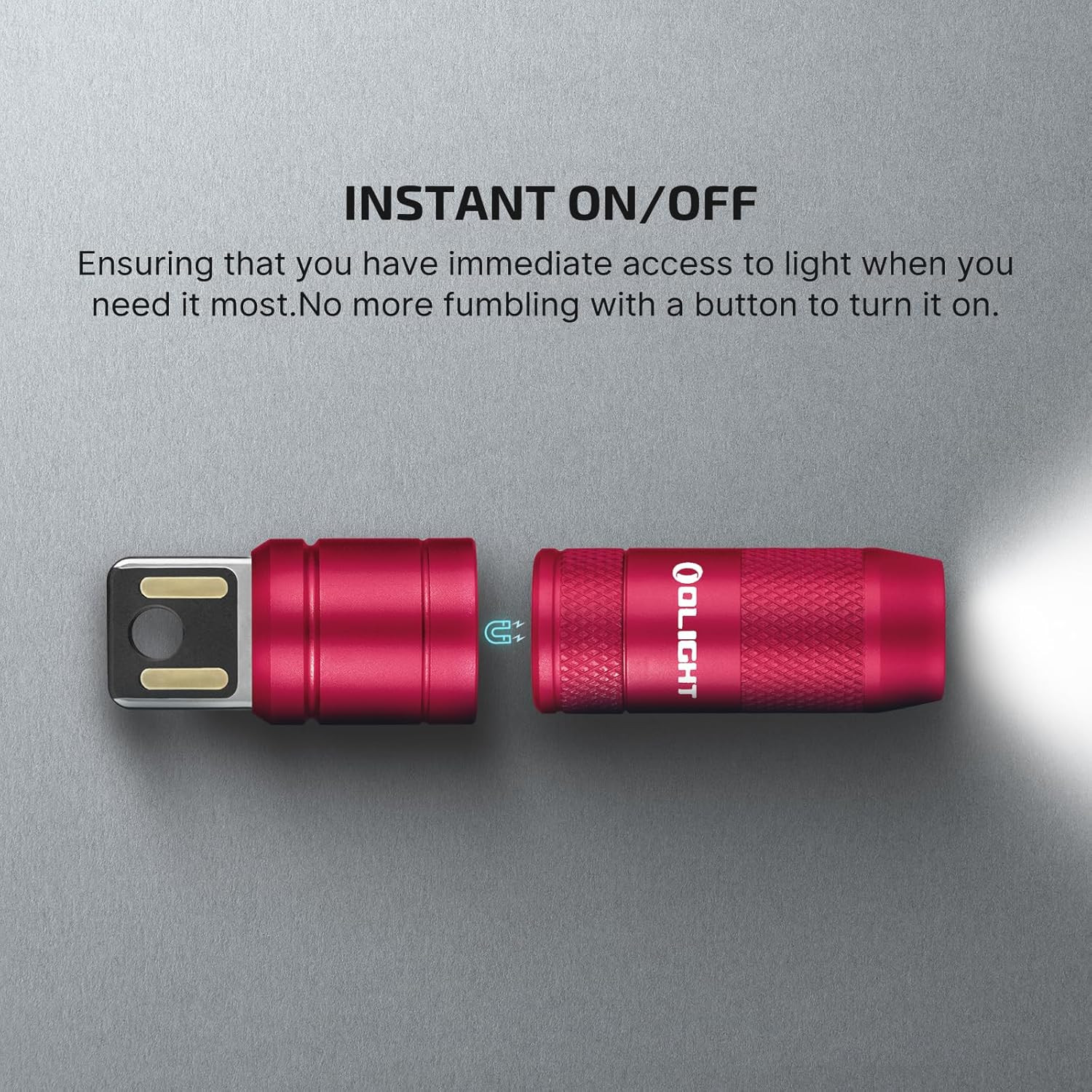 IMINI 2 EDC Rechargeable Keychain Flashlight, 50 Lumens Compact and Portable Min