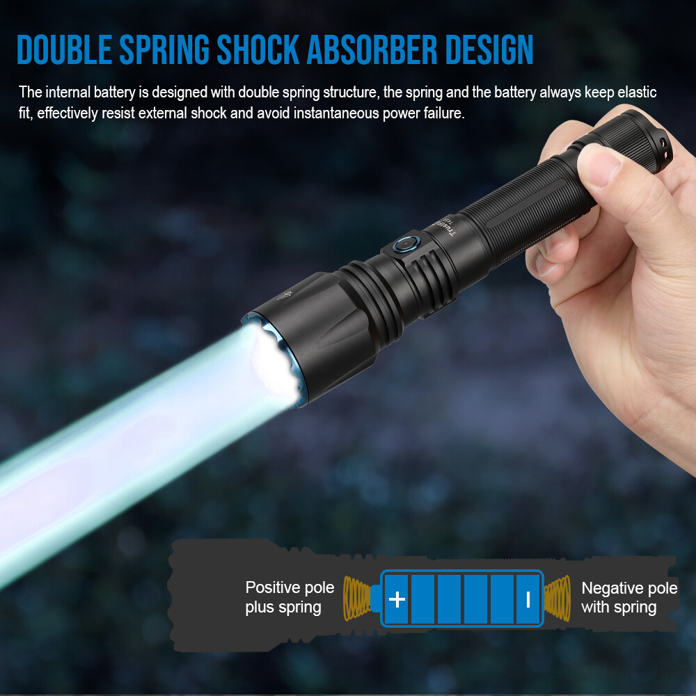Trustfire T45R White Laser 1695Meter Range Tactical LEP Flashlight 650LM Bright