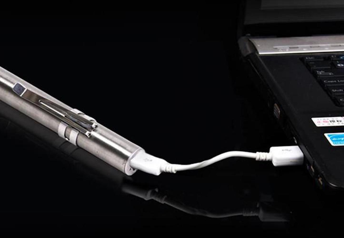 (1-2-3-5 PACK) TACTICAL STAINLESS STEEL RECHARGEABLE Micro USB LED flashlight