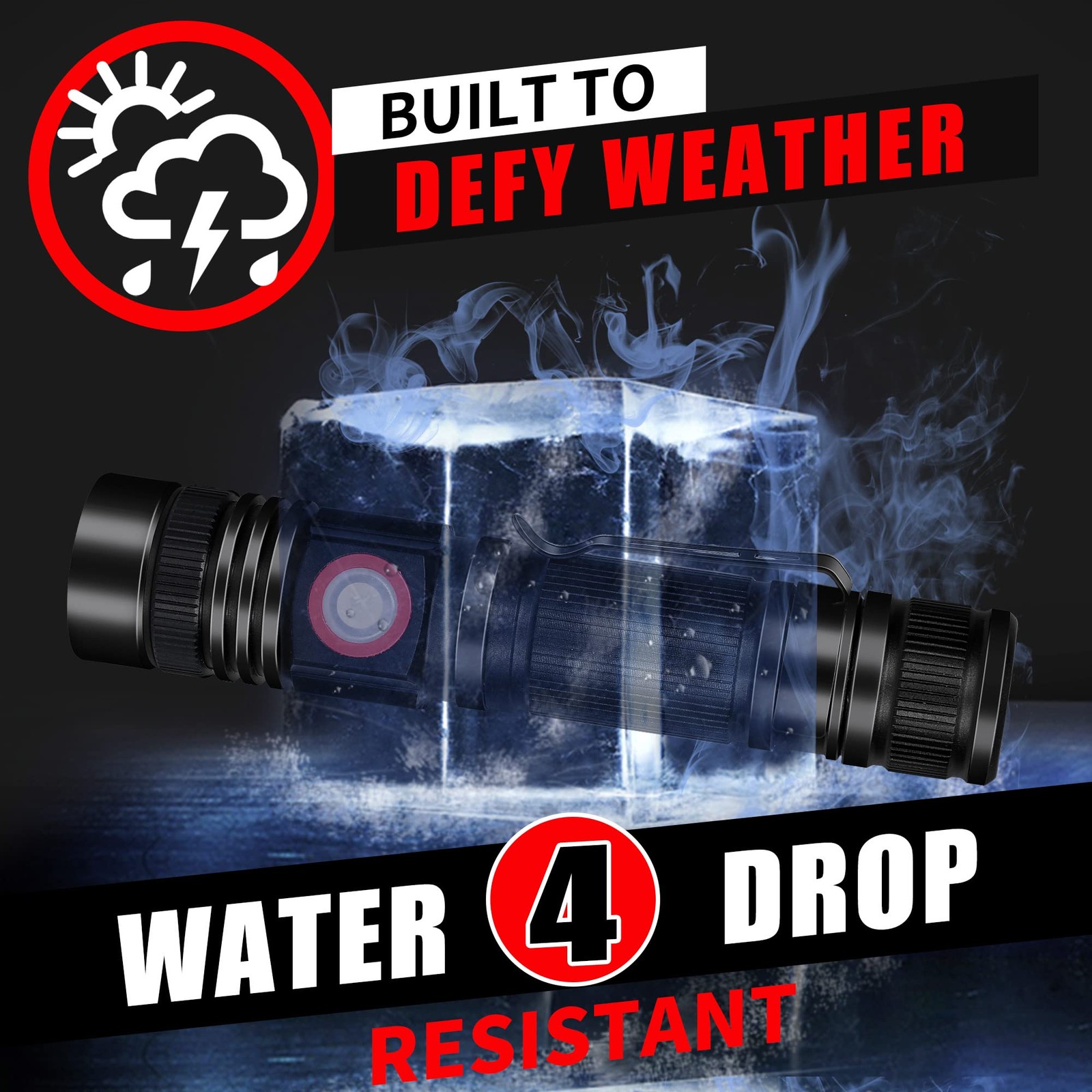 DARKBEAM LED Flashlights A300-White light, A300 White Light – 2 PACK
