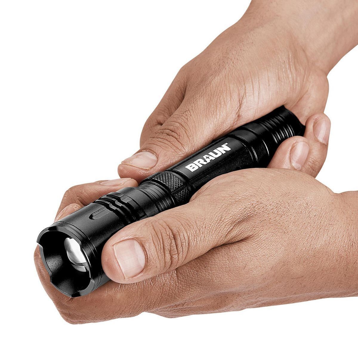Braun 1800 Lumen Waterproof Rechargeable Tactical Flashlight (NEW) – SHIPS FREE!