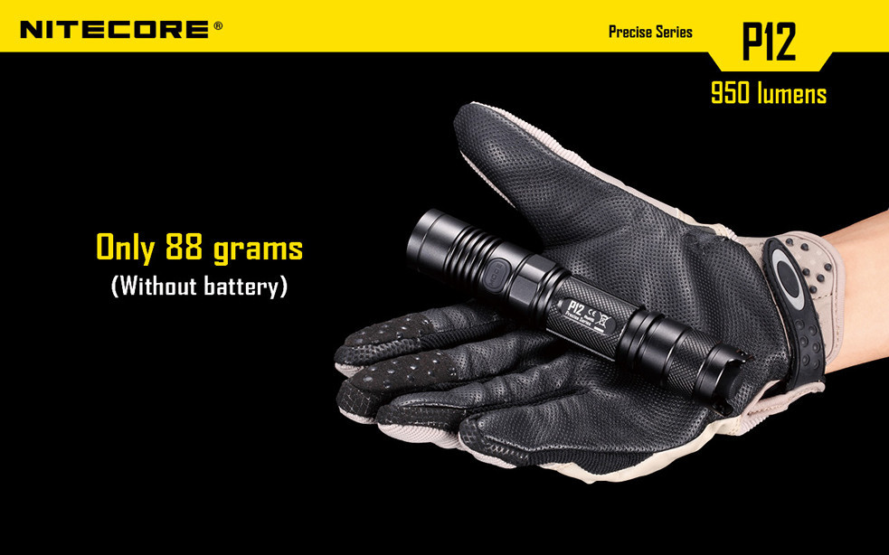 Nitcore P12 Cree XM-L2 LED Flashlight – w/D2 Digicharger & NL188 3100mAh 18650