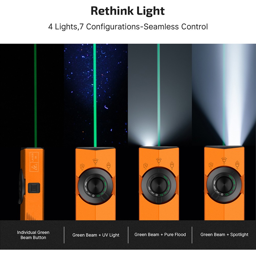 OLIGHT ArkPro 1,500 Lumens 4-in-1 EDC Flashlight, Orange
