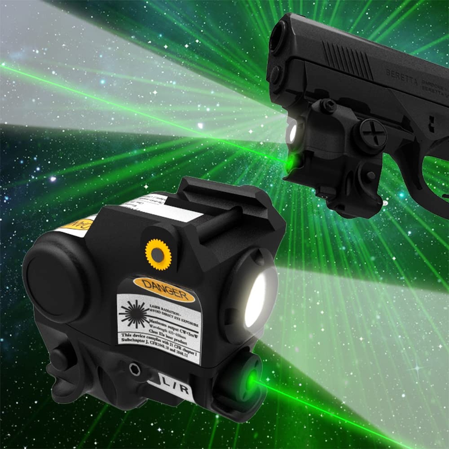 Advanced Optics Tactical Sub Compact Rail Mount Laser Sight with High Lumen F…