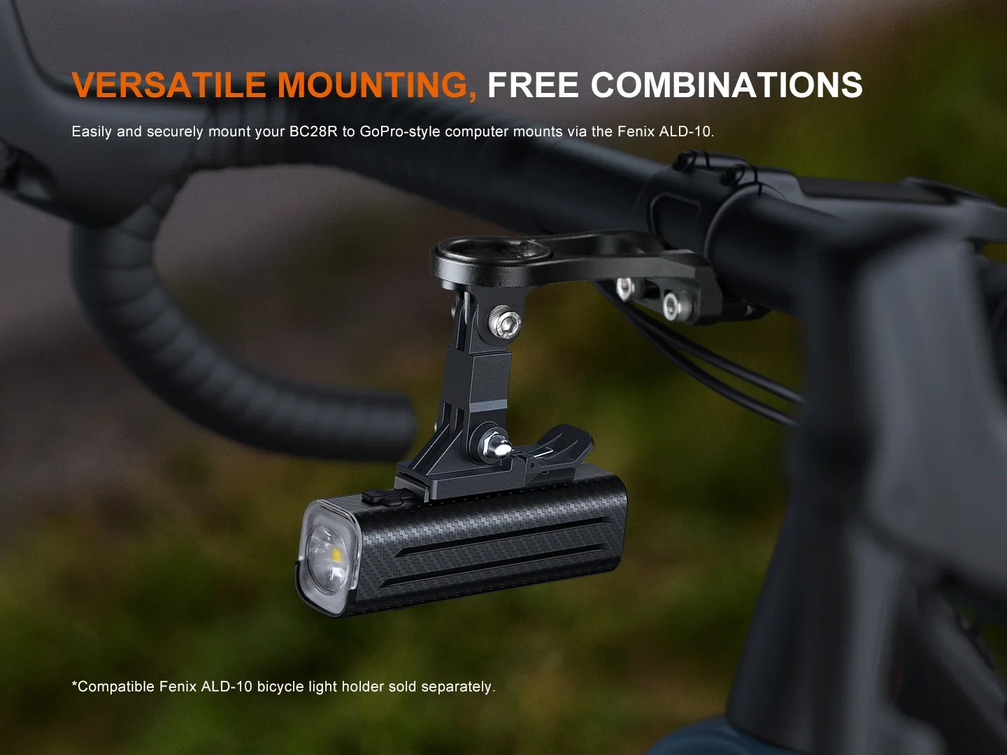 Fenix BC28R SMART CONTROL BICYCLE LIGHT COMBO 2500 Lumens 180 meters GroPro