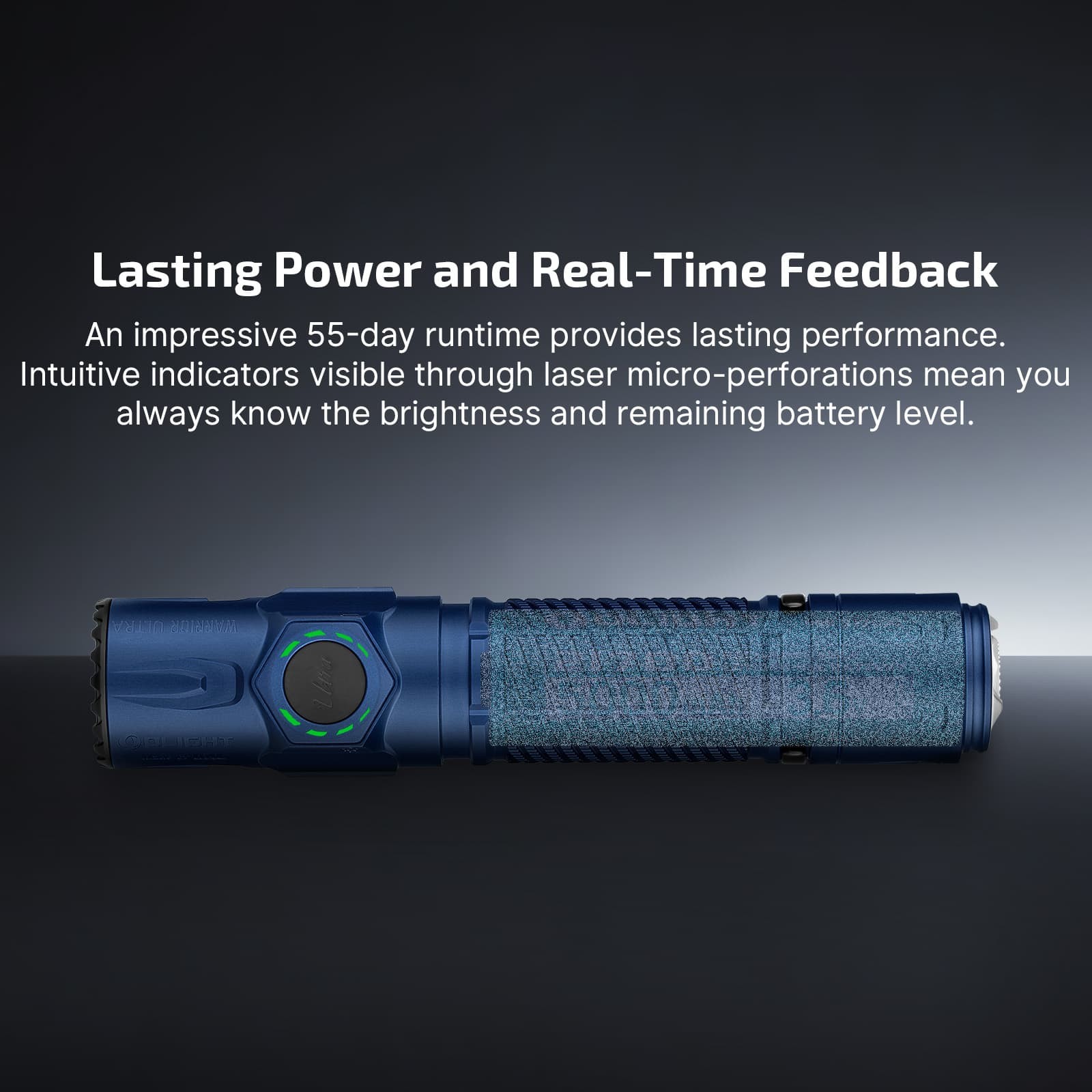Olight Warrior Ultra 2500 Lumen Rechargeable LED Flashlight, 21700, Navy Blue